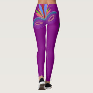 Mardi Gras Leggings en Masque Violet