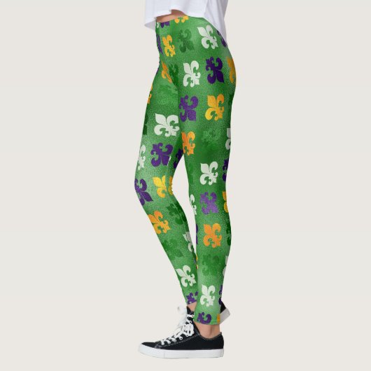Mardi Gras Leggings, Mardi Gras Fleur de Lis Leggings (Links)