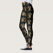 Mardi Gras Leggings Nom des masques noirs (Gauche)
