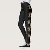 Mardi Gras Leggings Nom des masques noirs (Gauche)