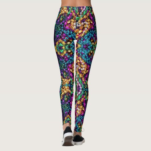 Mardi Gras Leggings Nom des perles (Dos)