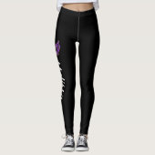 Mardi Gras Leggings Nom du masque violet (Devant)