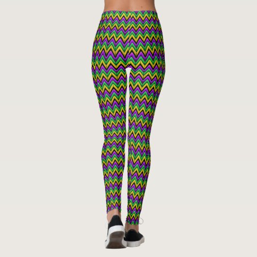 Mardi Gras Leggings Yoga Aangepaste naam (Achterkant)