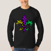 Mardi Gras Leopard Fleur de Lis New Orleans Carniv T-shirt (Voorkant)