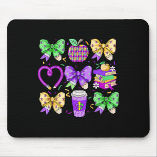 Mardi Gras Leraar Coquette Strik Potlood Appel Boe Muismat