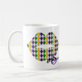 Mardi Gras Lèvres Café Mug Personnalisé (Gauche)