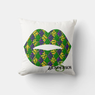 Mardi Gras Lips Custom Sierkussen