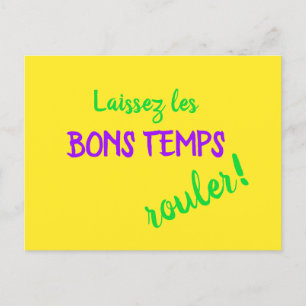 Mardi Gras Louisiana Laissez Les Bons Temps Rouler Briefkaart