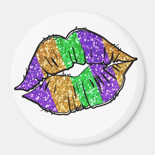 Mardi Gras Magnet de baiser (Devant)