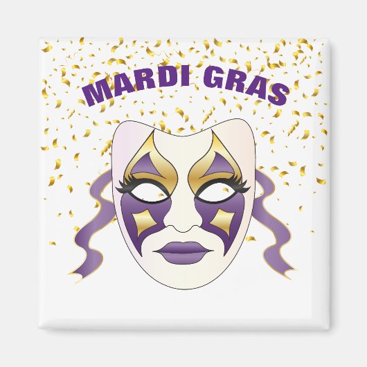 Mardi Gras Magnet Magneet (Voorkant)