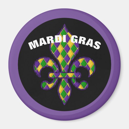 Mardi Gras Magnet Magneet (Voorkant)