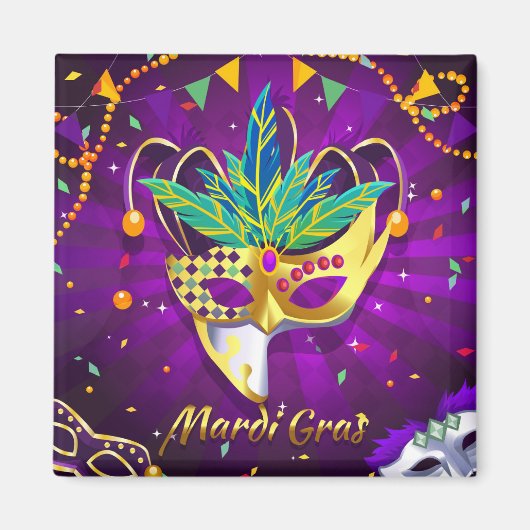 Mardi Gras Magnet Magneet (Voorkant)