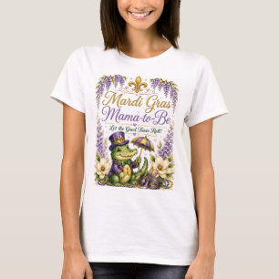 Mardi Gras Mama-to-Be Baby Shower T-shirt