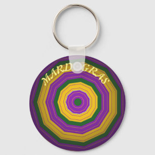 Mardi Gras, Mandala Patroon Kleurrijk Sleutelhanger