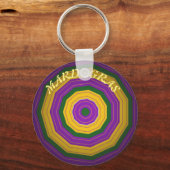 Mardi Gras, Mandala Patroon Kleurrijk Sleutelhanger (Voorkant)