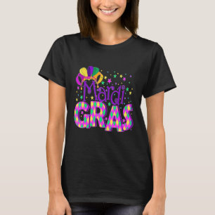 Mardi Gras-Mardi Gras 2022 Beads Mask Feathers T-shirt
