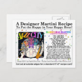 Mardi Gras - Mardi gras Martini Recette Carte (Devant / Derrière)