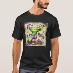 Mardi Gras Margaritas Kralen New Orleans NOLA Mann T-shirt