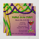 Mardi Gras Martini Kaart (Voorkant / Achterkant)