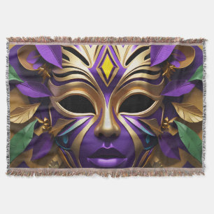 Mardi Gras Mask 1 Carnaval Spirit Deken