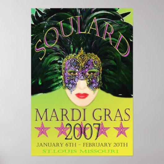 Mardi Gras Mask 2007 Poster St. Louis (Voorkant)