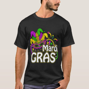Mardi Gras Mask Beads New Orleans Festival T-shirt