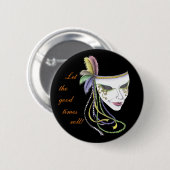 Mardi Gras Mask Button (Voorkant /achterkant)