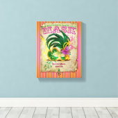 Mardi Gras Mask Canvas Afdruk (Insitu (Houten vloer))