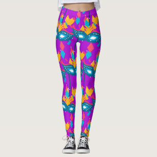 Mardi Gras Mask en Confetti Leggings