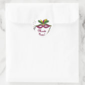 Mardi Gras Mask Feather Beads Hart Sticker (Tas)