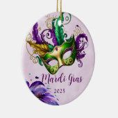 Mardi Gras Mask Keramisch Ornament (Rechts)