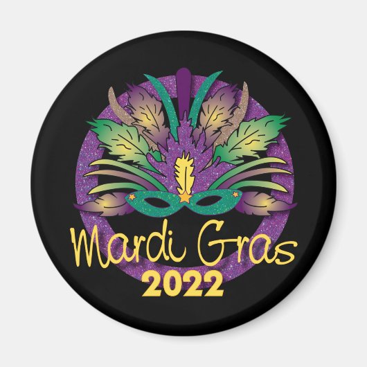 Mardi Gras Mask Magnet - 2022 Magneet (Voorkant)