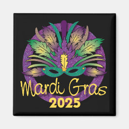 Mardi Gras Mask Magnet - 2025 Magneet