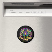 Mardi Gras Mask Magnet - 2025 Magneet (Insitu (Vaatwasser))