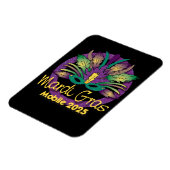 Mardi Gras Mask Magnet - 2025 - Mobiel Magneet (Linkerzijde)