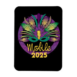 Mardi Gras Mask Magnet - 2025 - Mobiel Magneet