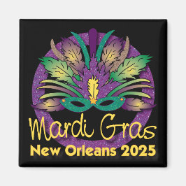 Mardi Gras Mask Magnet - 2025 - New Orleans Magneet