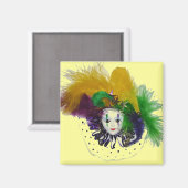 Mardi Gras Mask Magnet Magneet (Voorkant / Achterkant)