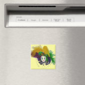 Mardi Gras Mask Magnet Magneet (Insitu (Vaatwasser))
