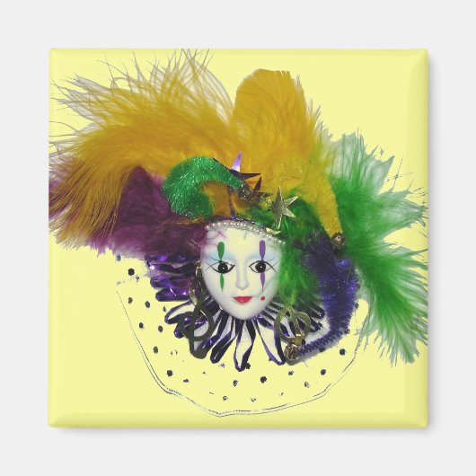 Mardi Gras Mask Magnet Magneet (Voorkant)