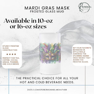Mardi Gras Mask Matglas Mok