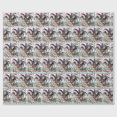 Mardi Gras Mask met juwelen Cadeaupapier (Vlak)