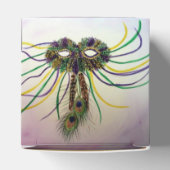Mardi Gras Mask Party voor Aangepaste cadeaudoos Bedankdoosjes (Bovenkant)