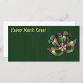 Mardi Gras Mask Photo Card (Voorkant / Achterkant)