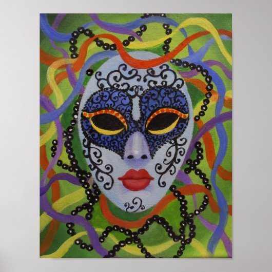 MARDI GRAS MASK, POSTER (Devant)