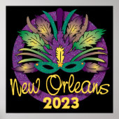 Mardi Gras Mask Poster - 2023 - New Orleans (Voorkant)
