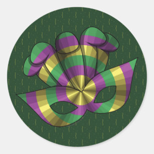 Mardi Gras Mask Sticker