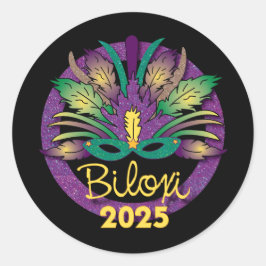 Mardi Gras Mask Sticker - 2025 - Biloxi, MS