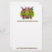 Mardi-Gras-Mask-The-Queen-V-2 Briefpapier (Voorkant / Achterkant)