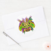 Mardi-Gras-Mask-The-Queen-V-2 Ronde Sticker (Envelop)